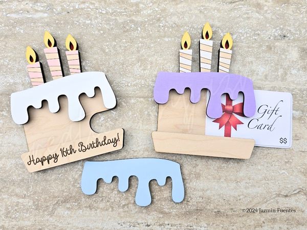 Personalized Birthday Gift Card Holder, Happy Birthday Gift, Cute Gift Card Wooden Holder