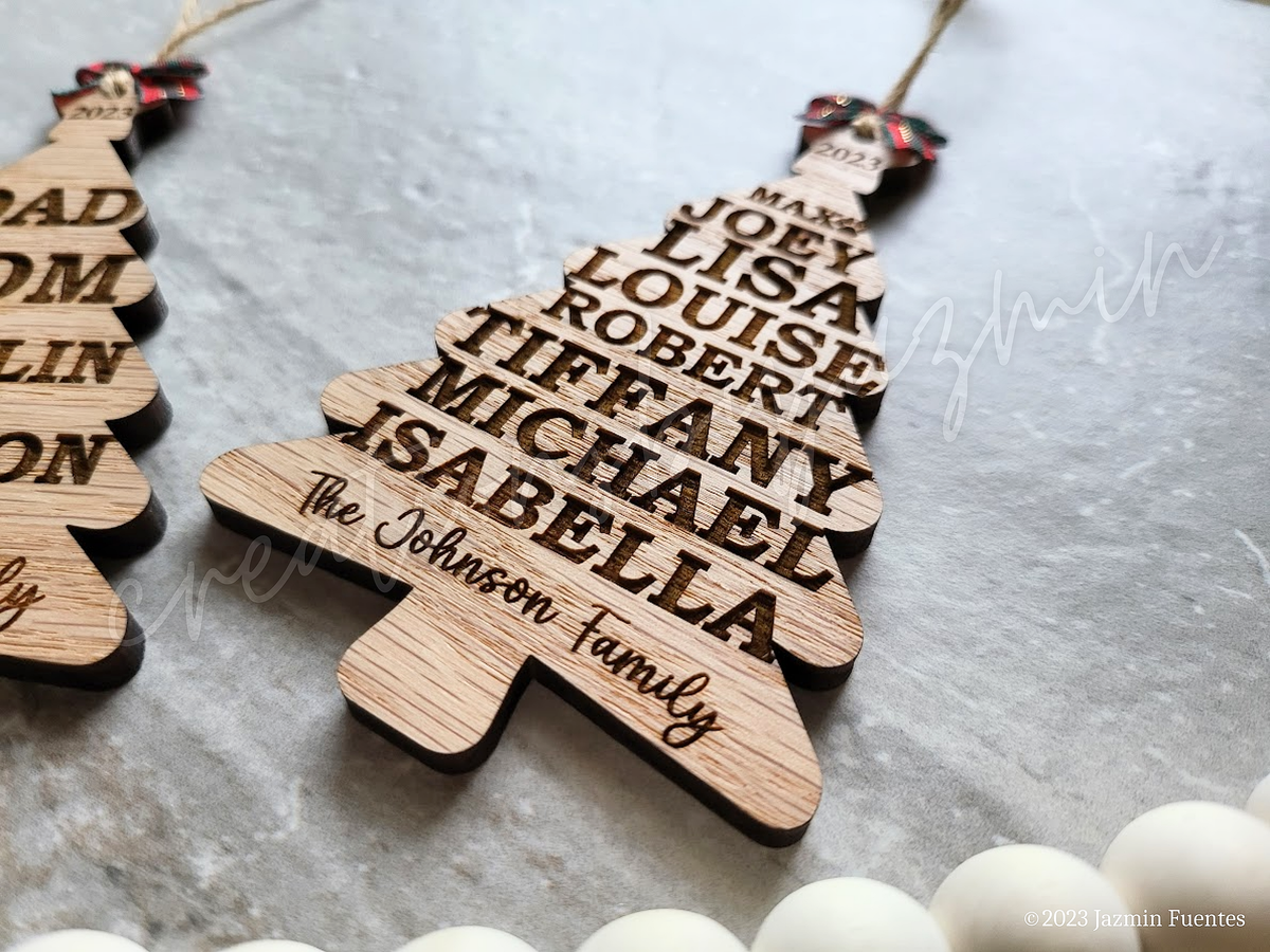 Personalized Family 2023 Christmas Ornament, With Family Member Names, –  CreationsbyJazmin