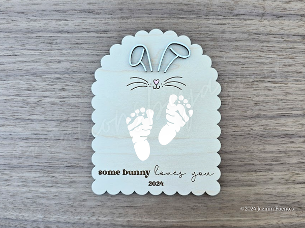Easter Footprint Sign, Baby's First Easter, DIY Easter Sign, Easter Keepsake