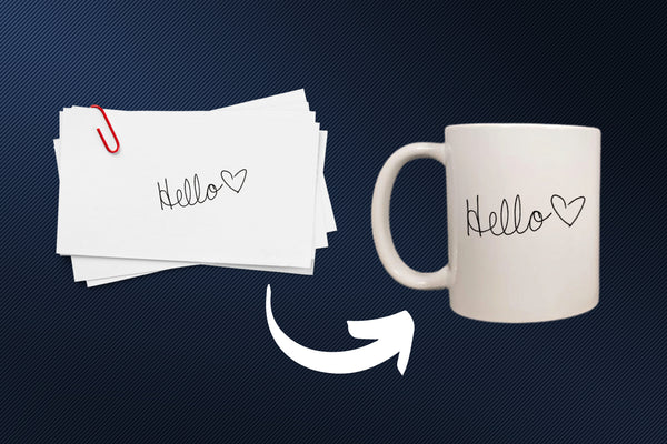 Personalized Mug with Picture, Handwritten Coffee Mug, Real Handwriting, With Photo, No Vinyl, Gift