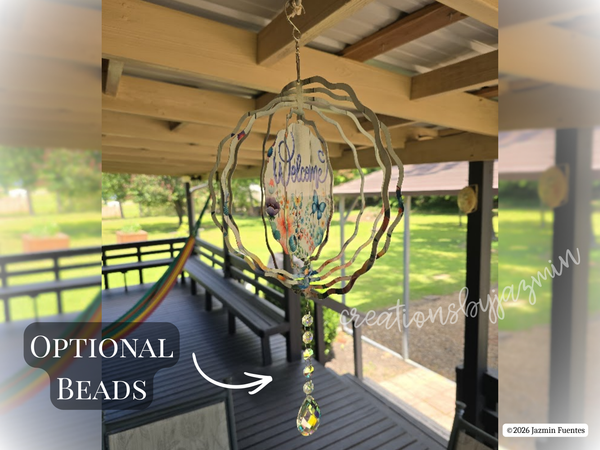 Photo Wind Spinner, Custom Porch Decor, Picture Gift, Personalized Garden Decor
