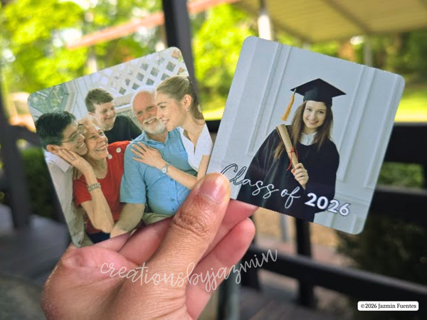 Set of 3 Photo Magnets, Personalized Picture Magnet, Fridge Photo Gift, Family Picture Magnet, Square Magnet