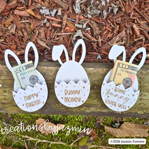 Easter Bunny Money Holder, Kids Easter Basket Gift