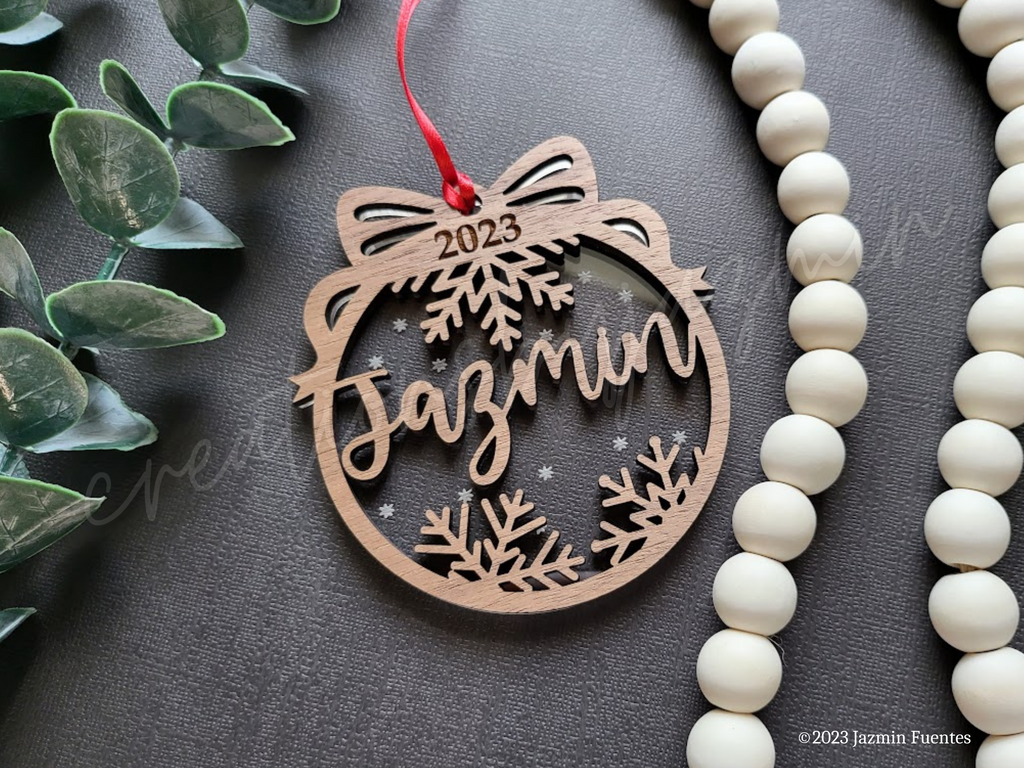Personalized Name 2025 Christmas Ornament, Custom Holiday Ornament CreationsbyJazmin