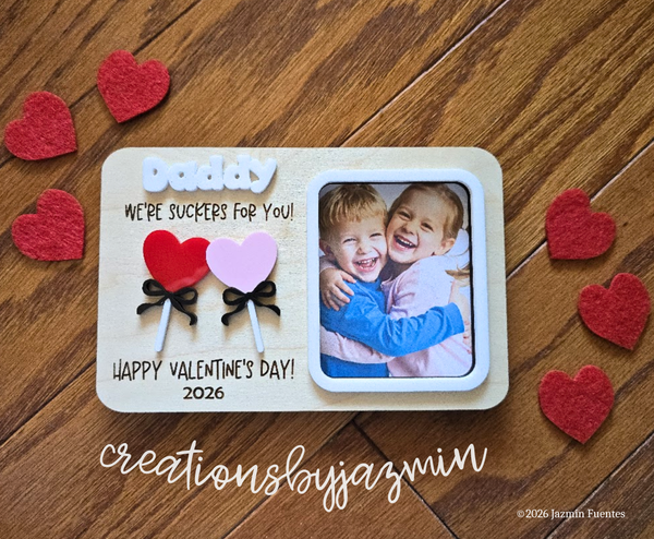 Valentine's Day Picture Frame, Cute Valentine's Day Gift Idea for Dad, For Mom, For Grandma, For Grandpa