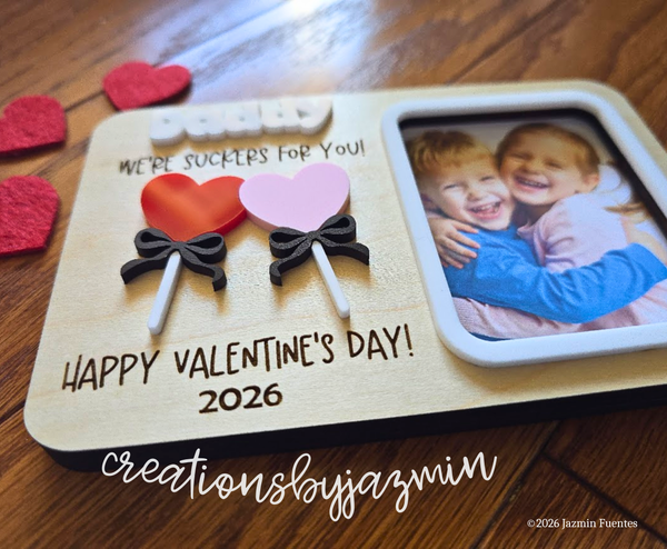 Valentine's Day Picture Frame, Cute Valentine's Day Gift Idea for Dad, For Mom, For Grandma, For Grandpa