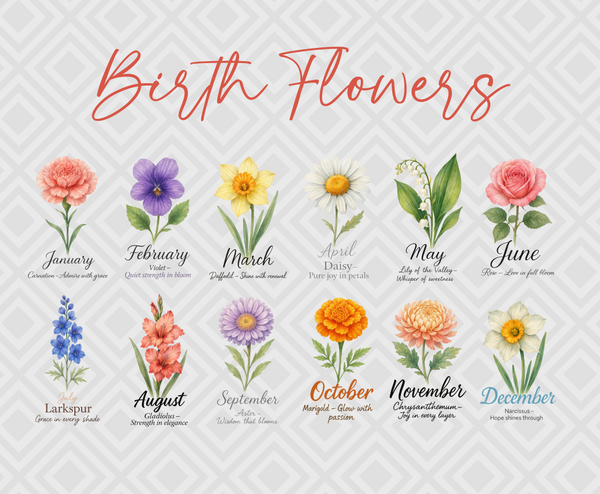 Personalized Birth Flower Tumbler – Custom Name Floral Cup – 20oz Sublimated Insulated Coffee Travel Cup Gift