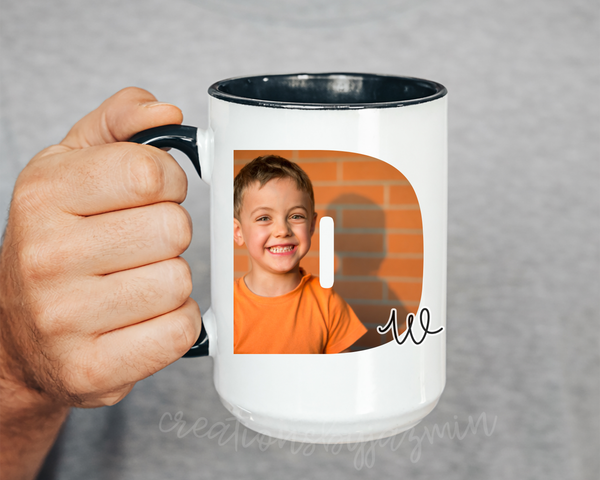 Father's Day Gift Mug, Personalized Coffee Mug For Dad, With Kids Pictures