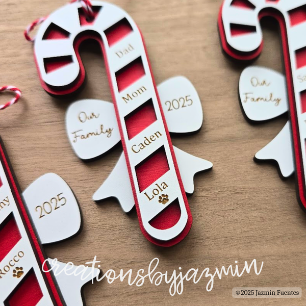 Personalized Family Christmas Tree Ornament 2025, With Family Member Names, Custom Holiday Wooden Ornament