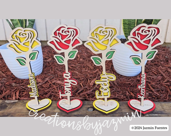 Mother's Day Rose, Flower Gift For Mom, Personalized Rose