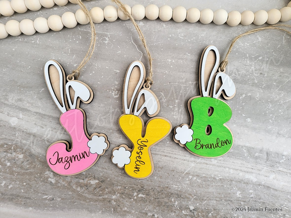 Personalized Easter Basket Tags, Name Easter Tag, Easter Gift Basket Tag, Custom Gift Tag Decor