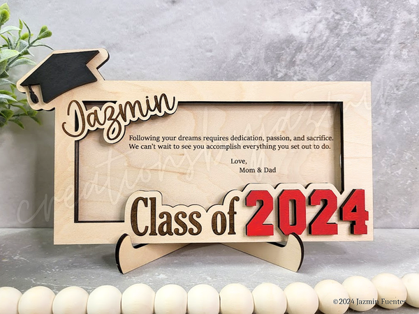 2024 Graduation Gift, Personalized Money Holder, Cash Holder, Gift for Graduate, High School, College, University