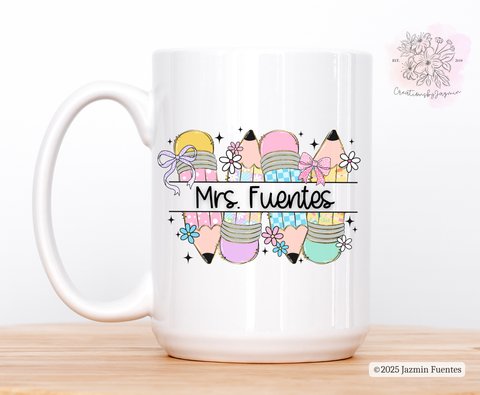 Teacher Gift Mug | Personalized Teacher Appreciation Coffee Cup | Back to School