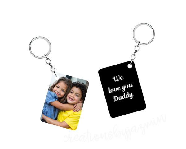 Father's Day Keychain, Picture Keychain, Photo Keychain Gift, Gift for Dad