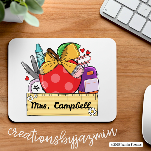 Teacher Appreciation Gift, Personalized Mousepad, Custom Mousepad Gift for Teachers