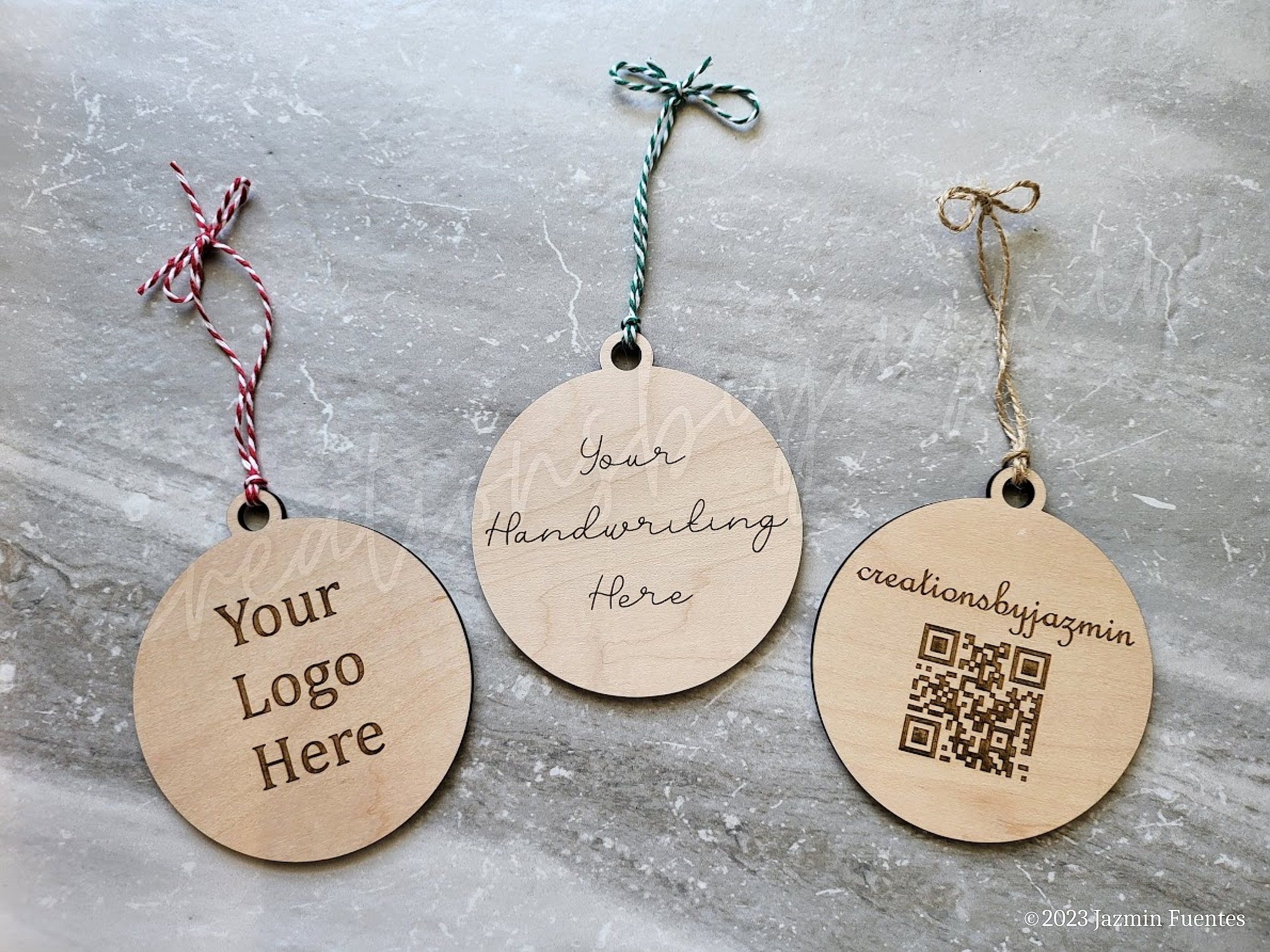 Ornaments in Bulk Custom Logo Ornament Company Business Logo QR