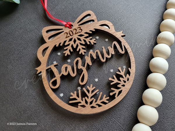 Personalized Name 2023 Christmas Ornament, Custom Holiday Ornament