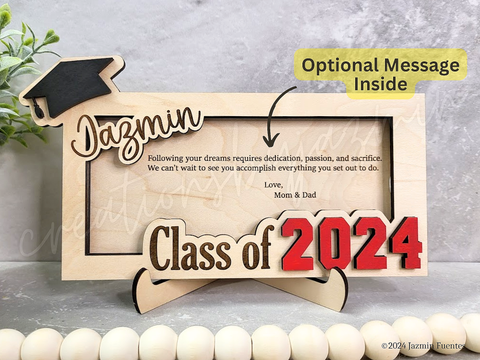 Copy of 2024 Graduation Gift, Personalized Money Holder, Cash Holder, Gift for Graduate, High School, College, University