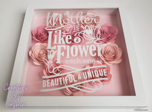Mother's Day Gift, Flower Shadow Box, Gift Wrapped