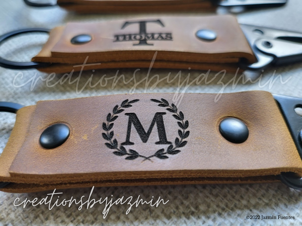Father's Day Gift, Personalized Leather Keychain, Gifts For Dad, Husband Gift