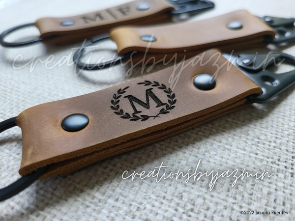 Father's Day Gift, Personalized Leather Keychain, Gifts For Dad, Husband Gift
