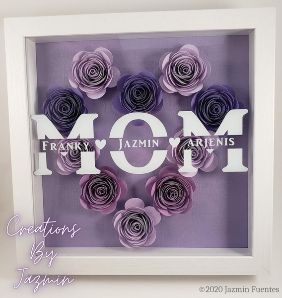 BEST SELLER: Personalized Mother's Flower Shadow Box, Gift Wrap Option ...