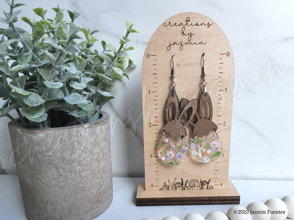 Easter Earrings, Religious Christian Jewelry, Jesus Christ Cross, Easter Egg Bunny