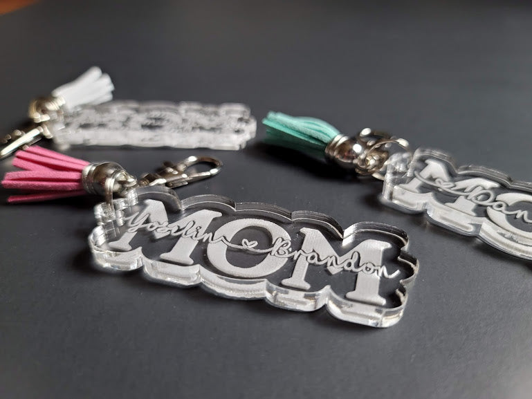 Mom Keychain Gift From Daughter – 'My Mom & Best Friend' Engraved Stainless Steel With Velvet Bag - View #7