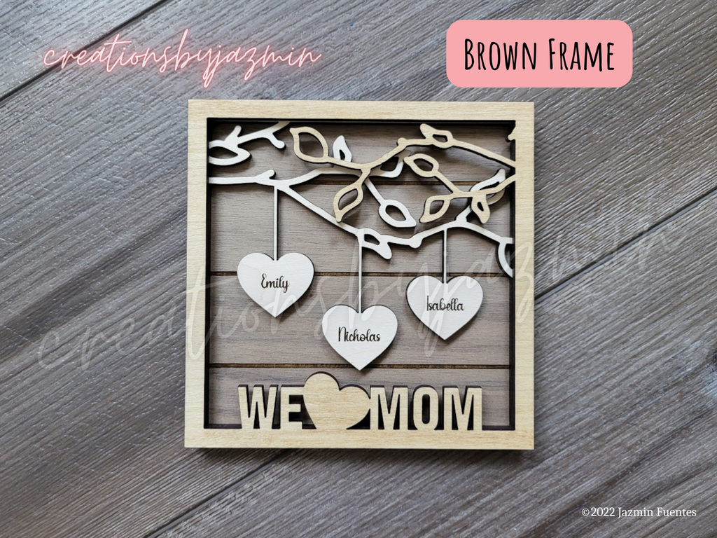Personalized Mothers Day Gifts From Son Daughter Mom Sign With Kids Names  Framed