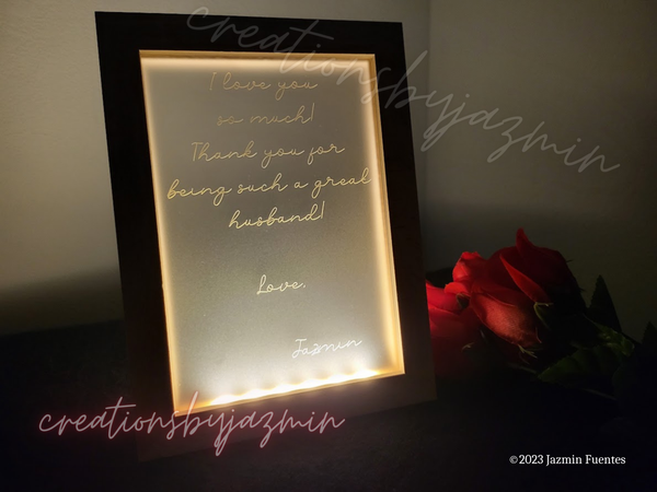 Personalized Handwritten Gift, Valentine's Day, Anniversary, Custom Frame For Him, Gift For Her