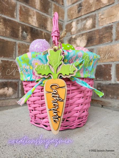Personalized Easter Carrot Name Tag
