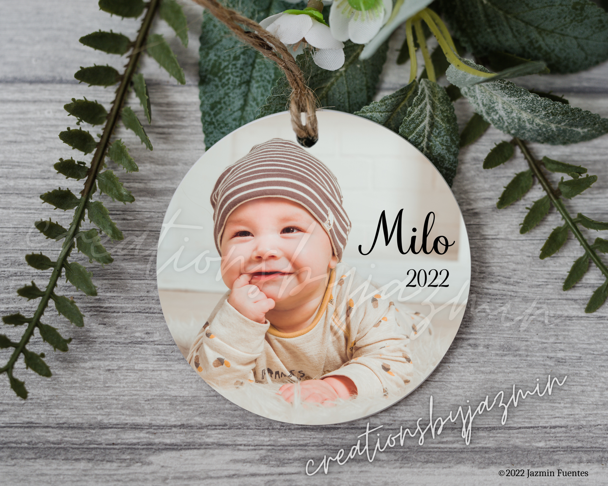 Baby's First Christmas Photo Ornament, My First Christmas, Holiday Gift For Parents and Grandparents