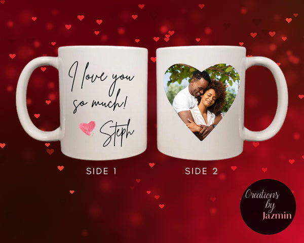 Valentine's Day Gift, Picture Mug With Handwriting, Gift For Him, For Her, Husband, Wife, Boyfriend, Girlfriend, Fiancé, Anniversary, Lover